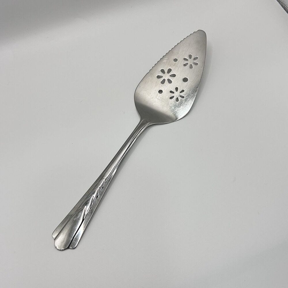 Ekco EKS7 Stainless Pie Server Glossy USA Chevron Geometric Center Flatware